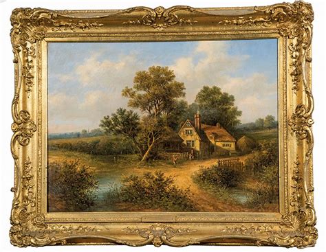 19th Century British Landscape Oil By Edwin Butts English