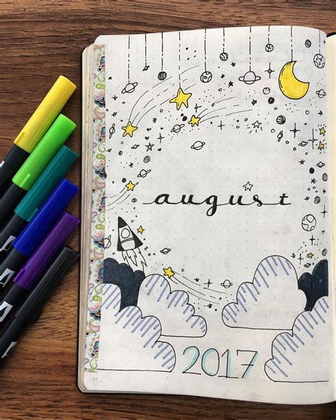 60 Beautiful Bullet Journal Cover Page Ideas For Every Month Of The