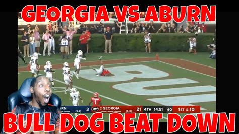 2 Georgia Vs Auburn College Football Highlights Reaction Youtube