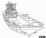 Carrier Coloring Aircraft Ship Airplane sketch template