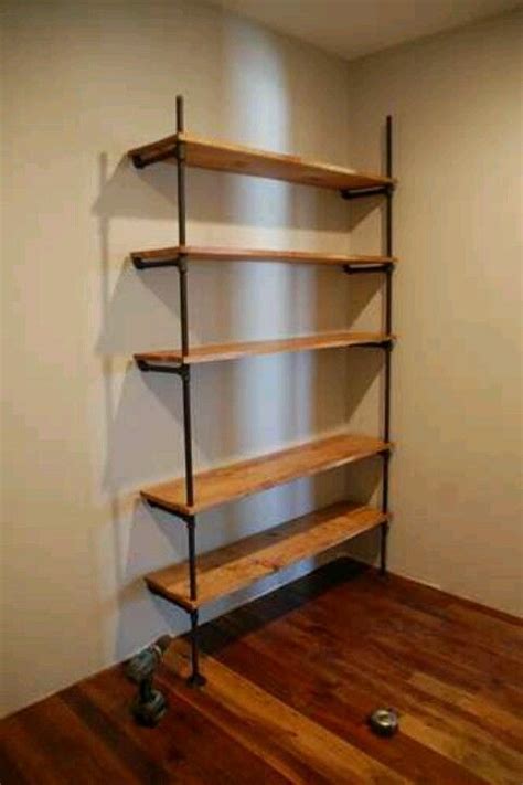 Assemble the iron pipe shelves. Pin on For the Home
