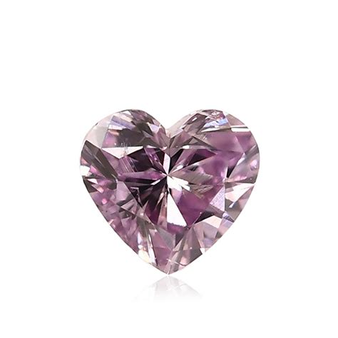014 Carat Fancy Intense Pinkish Purple Diamond Heart Shape Si1