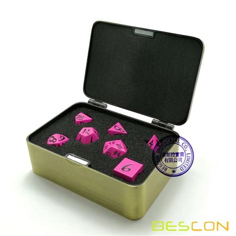 Bescon Deluxe Heavy Duty Brass Metal Dice Box For 7pcs Polyhedral Rpg
