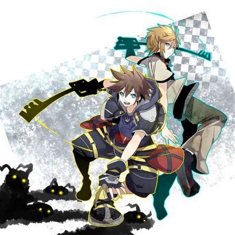Fighting Heartless Together Roxas Kingdom Hearts Kingdom Hearts