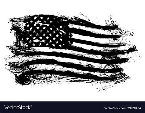 Usa Flag Distressed American Flag Commercial Use Vector Image