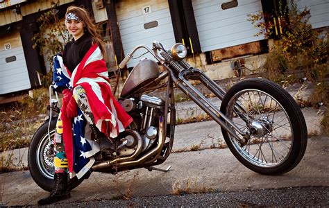 Manual Resize Of Wallpaper Chopper Motorcycle Model American Flag