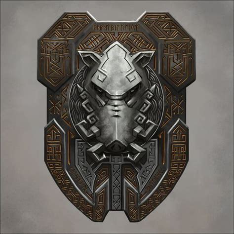Dwarven Boar Shield By Seraph777 On Deviantart Fantasy Armor Fantasy