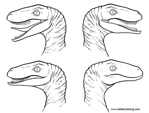Jurassic World Coloring Pages Raptor Squad Free Printable Coloring Pages