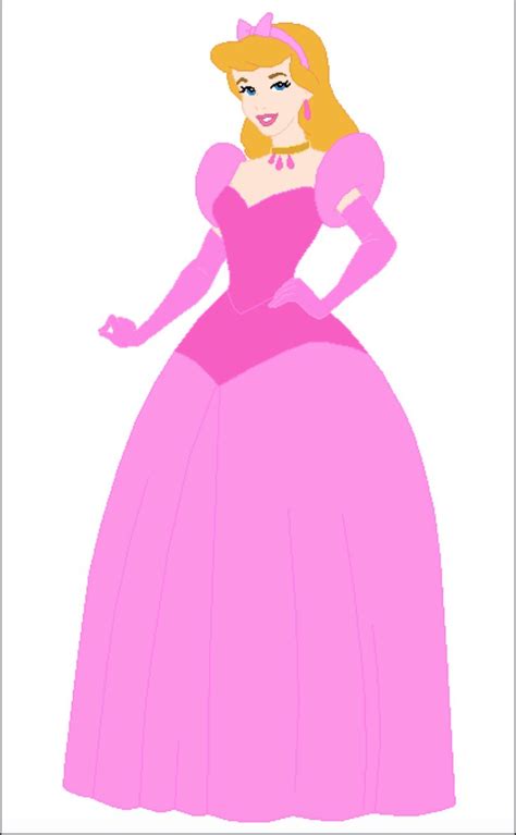 cinderella in her new and lovely pink dress