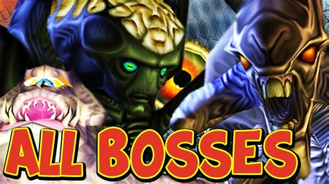 Turok 2 Seeds Of Evil Remastered All Bosses YouTube