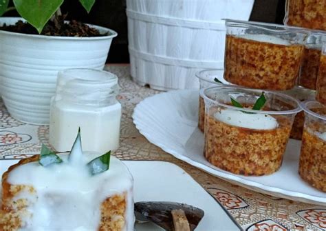 Resep: Puding Lumut Gula Merah(vla susu,tanpa santan ...