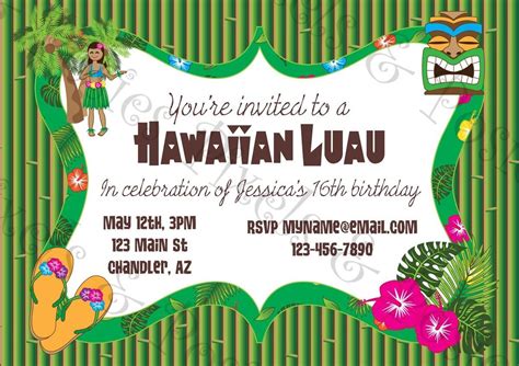 Inspirational Free Hawaiian Luau Flyer Template  Best Of Template  Free Printable Luau Flyers