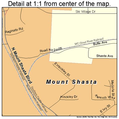 Mount Shasta California Street Map 0649852