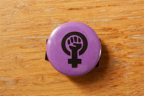 Feminist Fist Badge Feminist Raised Fist Pin Feminist Etsy