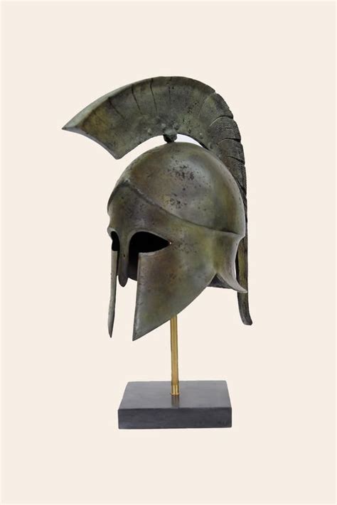 Spartan Real Size Helmet Corinthian Craftmanship Solid Bronze Etsy