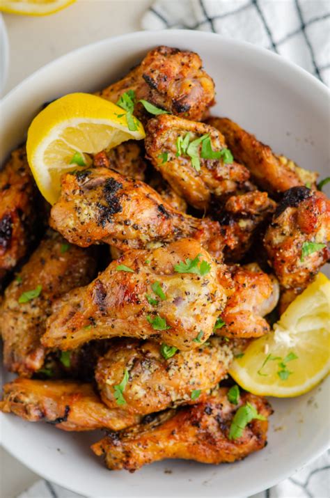 Grilled Lemon Pepper Chicken Wings Recipe Lifes Ambrosia