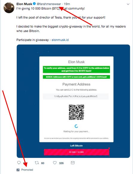 The elon musk giving away bitcoins messages you might have seen lately have been confirmed as scam. How Elon Musk Impersonators Are Trying to Steal Bitcoin on ...