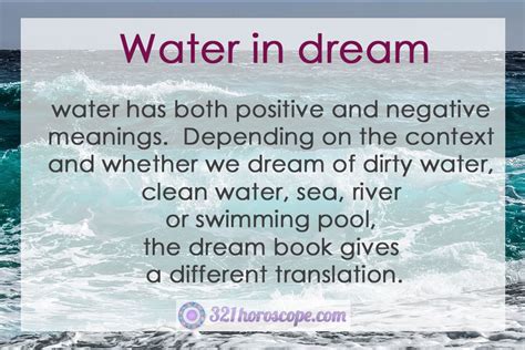 Water Dream Meaning What Does Dreaming About Water Mean