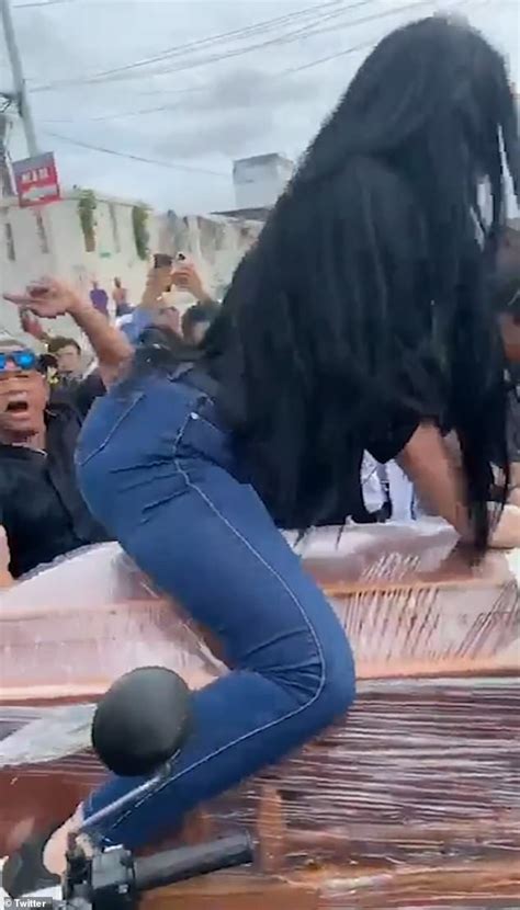 Now Thats A Send Off Woman Twerks On Top Of A Coffin Daily Mail Online