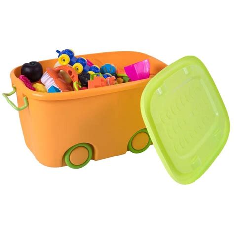 Basicwise Toy Storage Box Small Orange In The Toy Boxes Department At