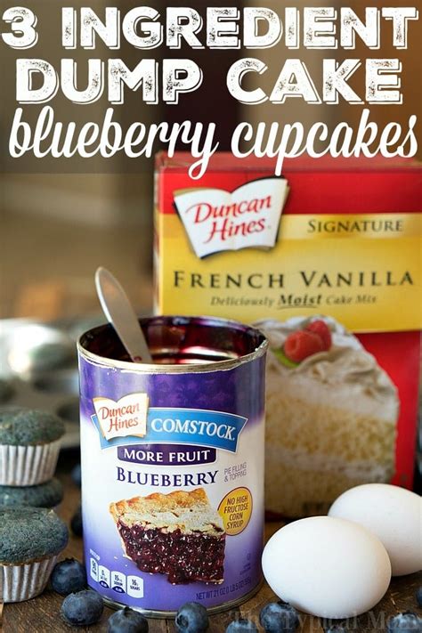 3 Ingredient Blueberry Cupcakes Blueberry Pie Filling Dump Cake