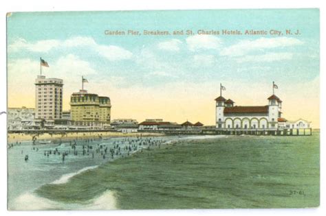 Garden Pier Atlantic City Nj Postcard 1920s