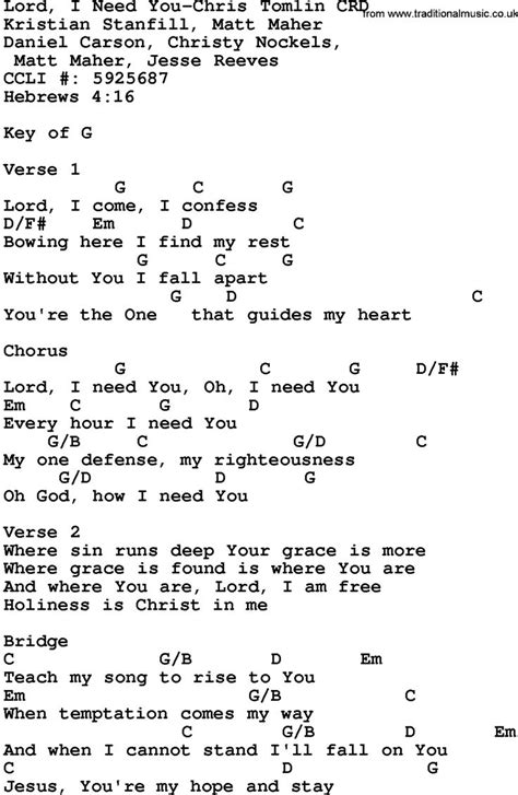Jesus i need you lyrics. Gospel Song: Lord, I Need You-Chris Tomlin, lyrics and ...