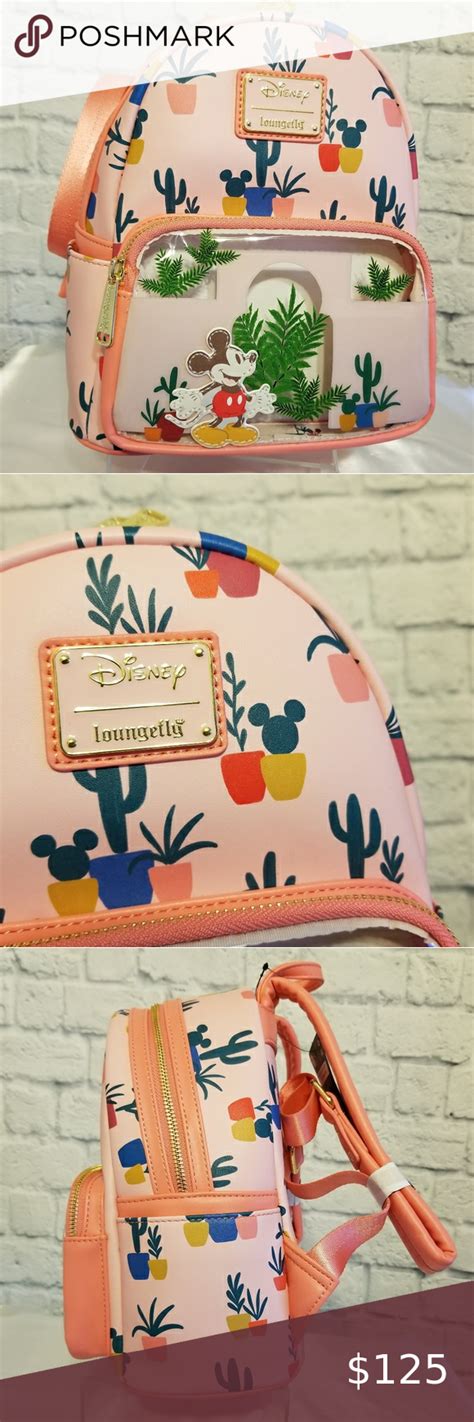 Loungefly Mickey Mouse Disney Cactus Mini Backpack Bag Mini Backpack