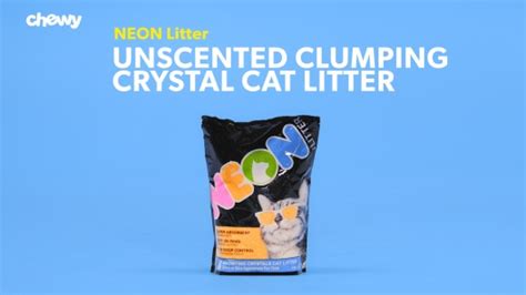 Neon Litter Unscented Clumping Crystal Cat Litter 4 Lb Bag Blue