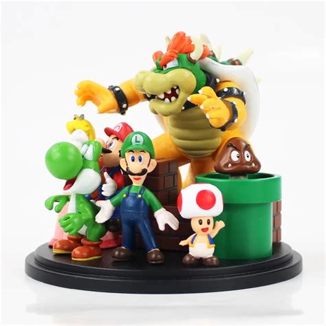 Super Mario Bros Mario Yoshi Luigi Peach Toad Bowser