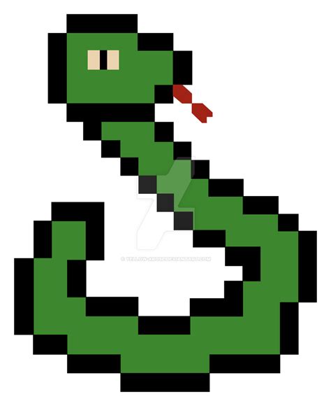 Pixel art Serpent Dessin Facile Modèle Difficile Animaux