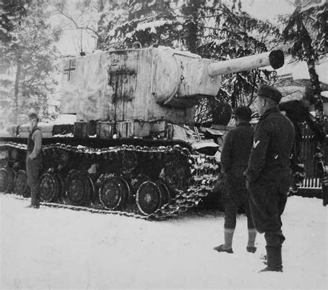 German Kv2 Tank Winter Camouflage World War Photos
