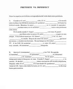 Spanish Spanish Preterite Vs Imperfect El Preterito Y El