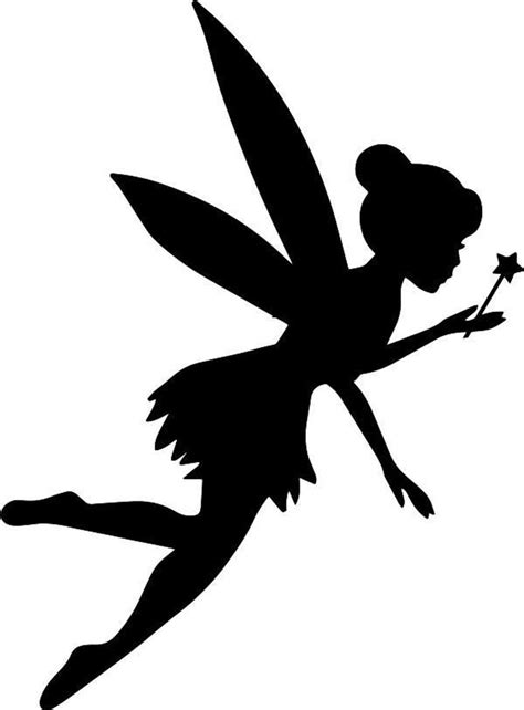 Fairy Decal 375 Tall Etsy In 2020 Fairy Silhouette Disney