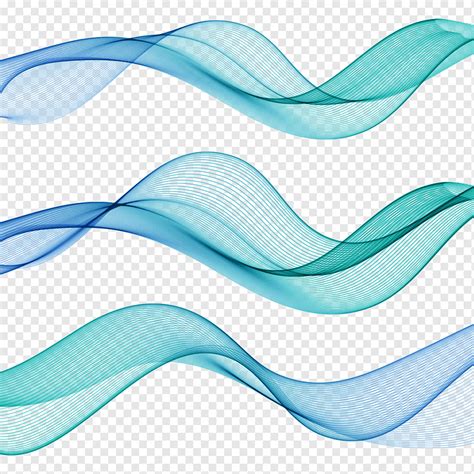 Wellenlinie Blau Dynamische Linien Blaues Spitzentuch Abstrakt
