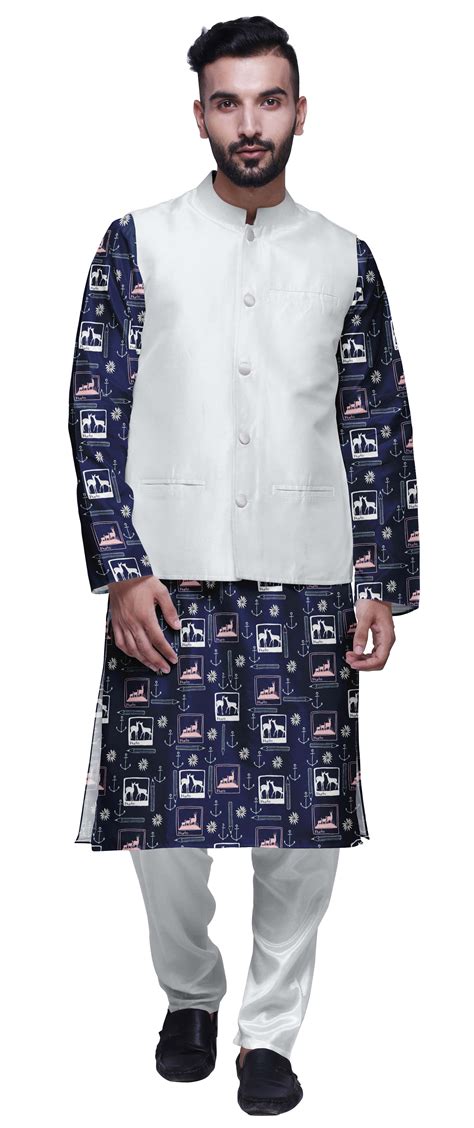 Atasi Traditional Mens Dupion Silk Kurta Pajama Set With Nehru Jacket Men Wear