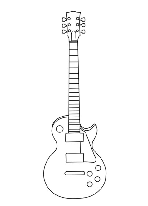 Electric Guitar Outline Clipart Clip Art Library