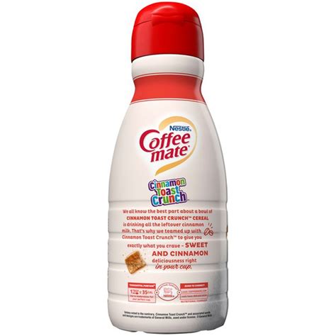 Maybe you would like to learn more about one of these? Nestlé Coffee Mate Cinnamon Toast Crunch Liquid Coffee Creamer (32 oz) - Instacart