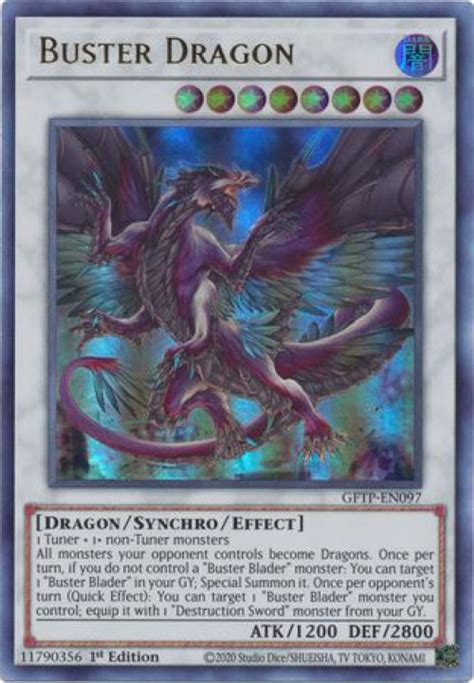 Yugioh Ghosts From The Past Single Card Ultra Rare Buster Dragon Gftp