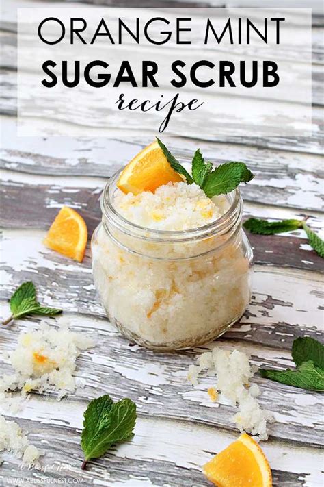 Now my skin is soft and smooth all over and smells like heaven! Soothing Orange Mint Sugar Scrub Recipe using Essential Oils