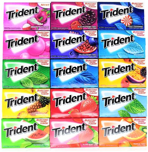 Buy Trident Sugar Free Chewing Gum Variety Pack Of 15 Assorted Flavors