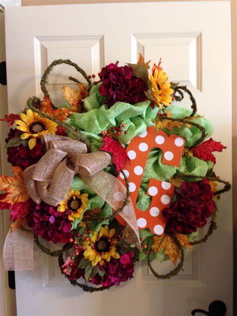 fall initial wreath 90 from southern and sassy door decor and more on facebook fall