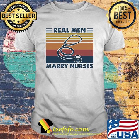 Real Men Marry Nurses Stethoscope Vintage Shirt Teefefe Premium Llc
