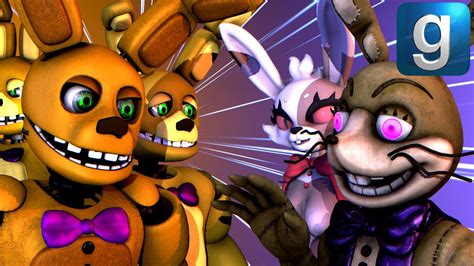 Gmod Fnaf Spring Bunny And Friends Vs Glitchtrap And Vanny Youtube