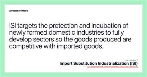 Import Substitution Industrialization Isi Awesomefintech Blog