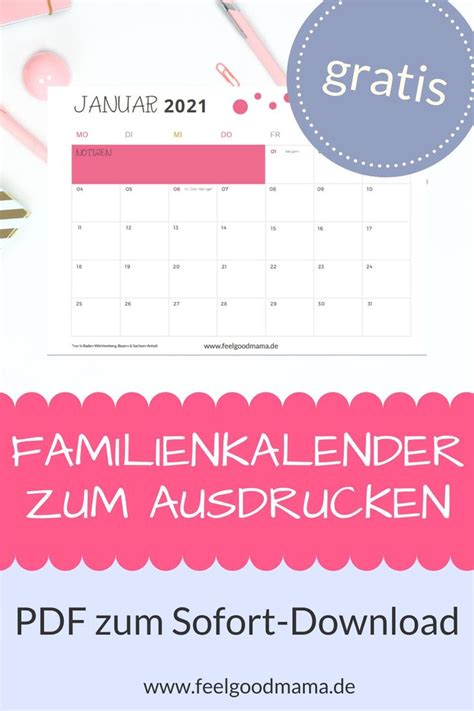 Schritt für schritt von den grundlagen zum eigenen stil. Kalender 2021 zum Ausdrucken - kostenlos • Feelgoodmama in ...