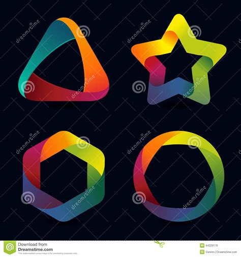 Vector Rainbow Logo Templates Stock Vector Image 44229176