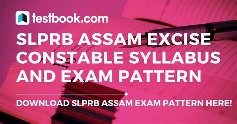 Slprb Assam Excise Constable Syllabus Exam Pattern Get Pdf