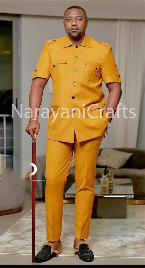 Handmade Decent Mustard Safari Suit For Men For Wedding And Events And Party And Casual Wear Etsy