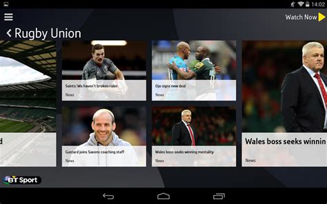 The official bt sport app is available for both android and ios so it can work on an array of smartphones and tablets. BT Sport - screenshot